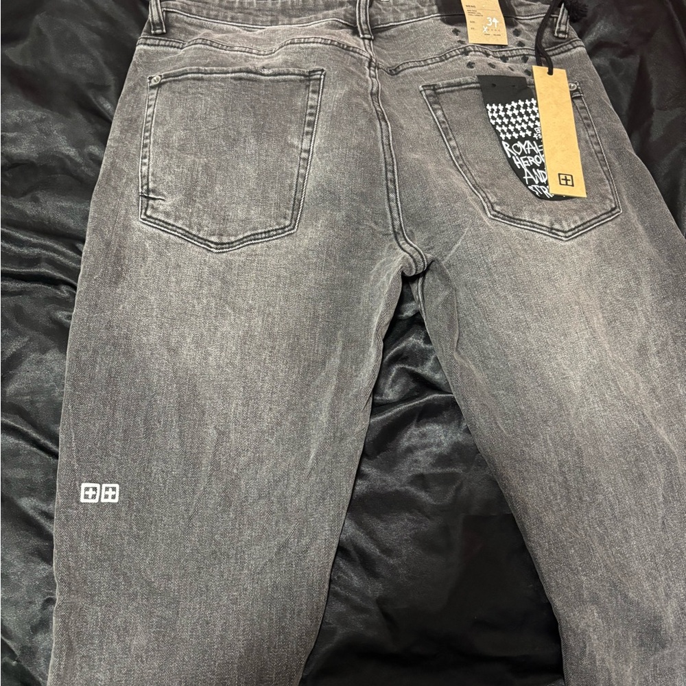 Ksubi Men's Washed Gray Slim Straight Jeans